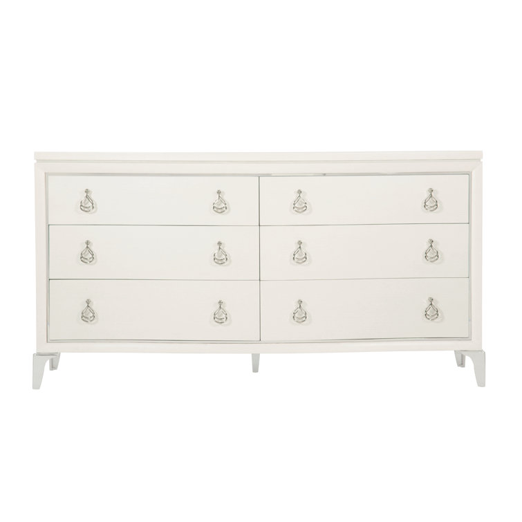 Calista Silken Pearl 6-Drawer Transitional Dresser