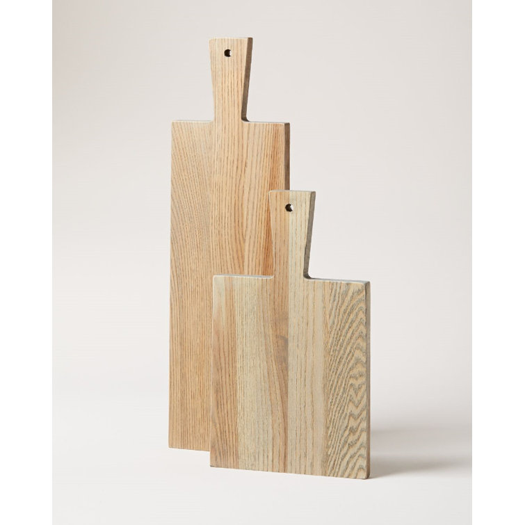 Ash Wood Rectangular Cutting and Serving Board with Handle