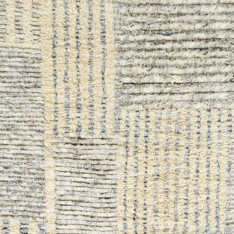 Gray Hand-Knotted Wool 8' x 10' Area Rug