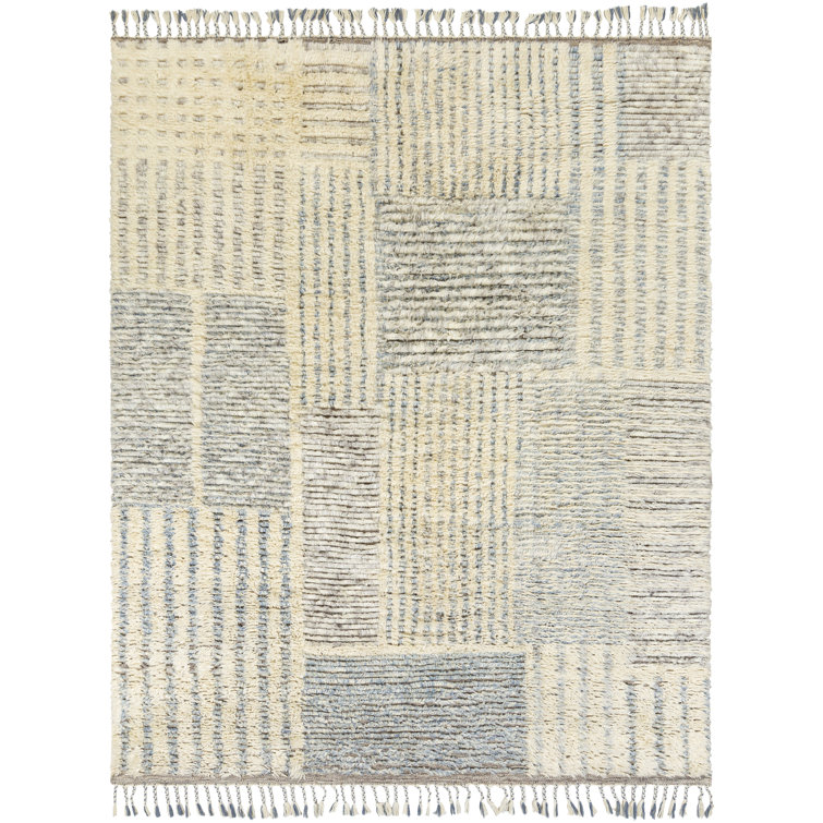 Gray Hand-Knotted Wool 8' x 10' Area Rug