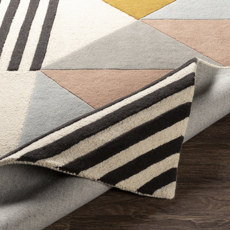 Hand-Tufted Modern Gray Wool 5' x 7' Rectangular Rug