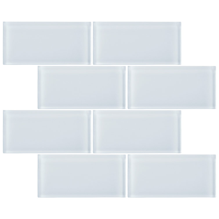 White Glass Mosaic Subway Tile for Kitchen and Bathroom