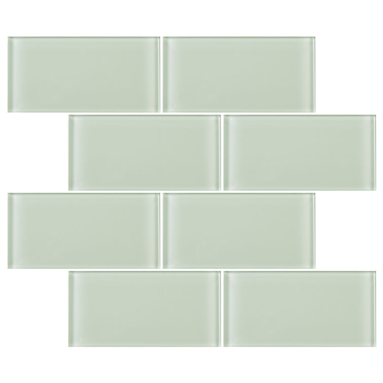 Beige 3'' x 6'' Glass Mosaic Subway Tile for Bathroom and Kitchen