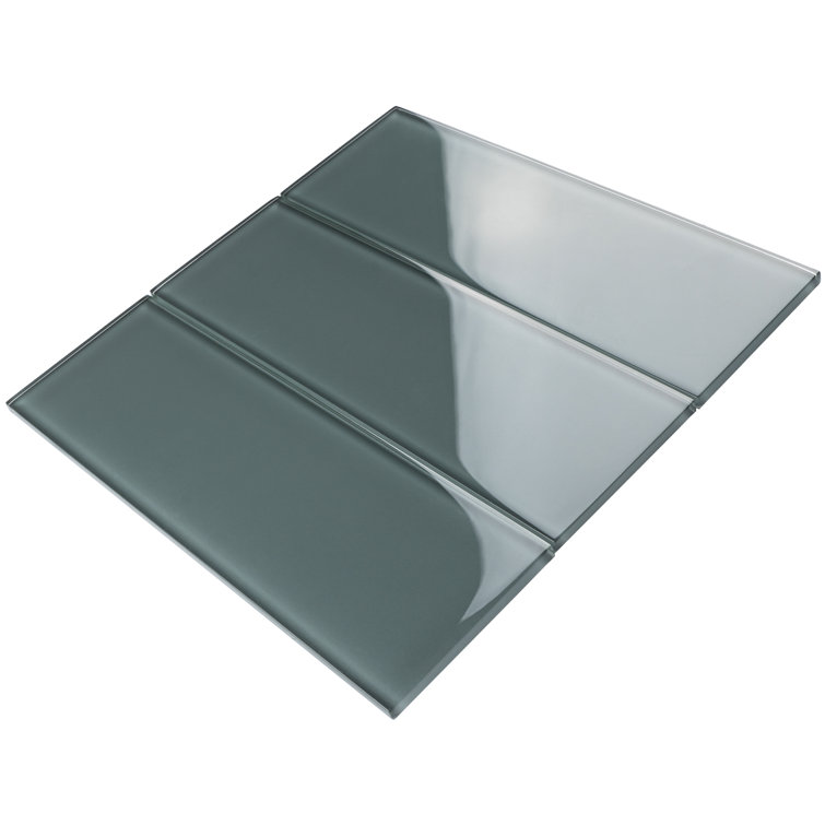 Slate Blue Glass Mosaic Subway Tile for Kitchen and Bathroom