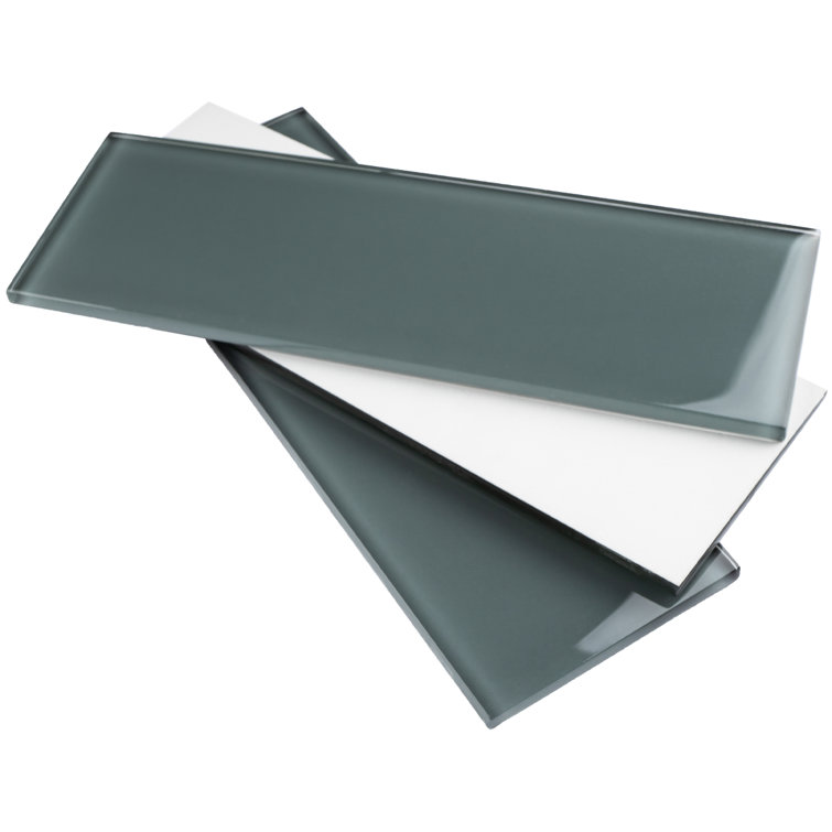 Slate Blue Glass Mosaic Subway Tile for Kitchen and Bathroom