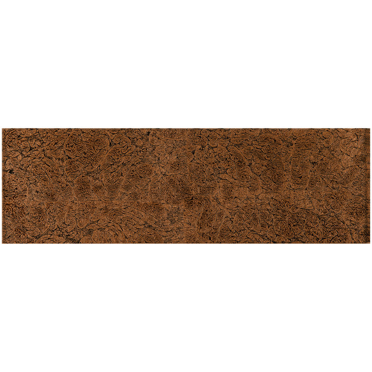 Brown 4'' x 12'' Glass Mosaic Subway Tile