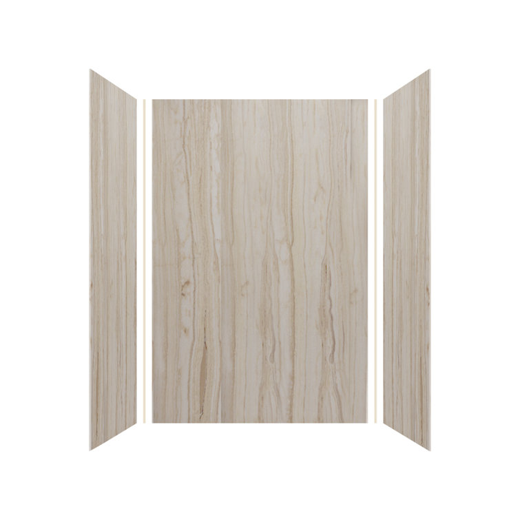 Sorento Beige Composite Solid Surface Shower Wall Kit, 36" x 48" x 72"