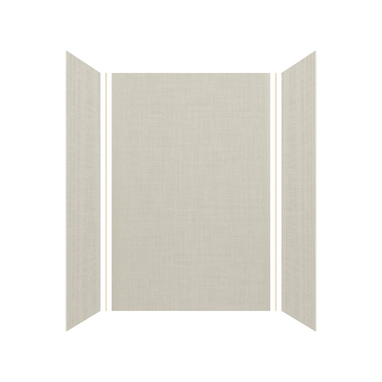 Cameo Beige Composite 3-Panel Shower Wall Kit, 36" x 48" x 72"