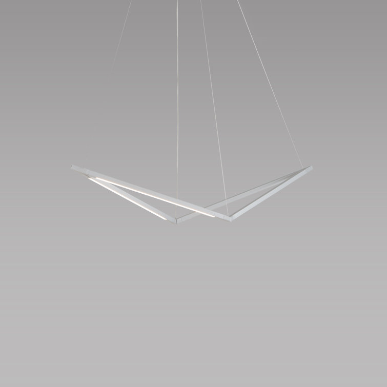 Z-Bar Modular 34" LED Pendant in Matte Black and Silver