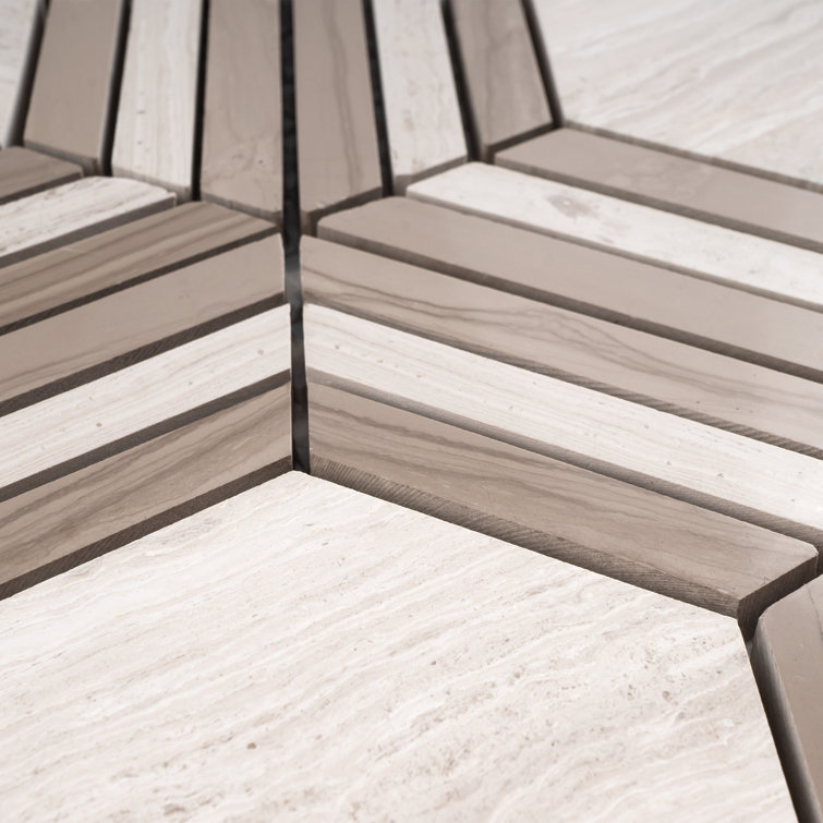 Beige Honeycomb Marble Mosaic Wall Tile Sheet