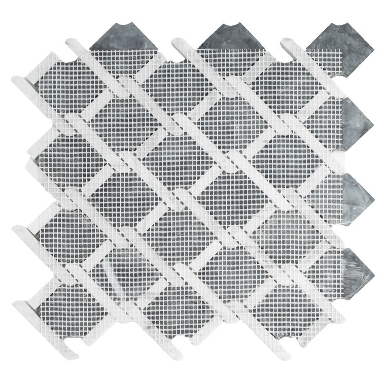 Nero Marquina Marble Random Mosaic Wall Tile