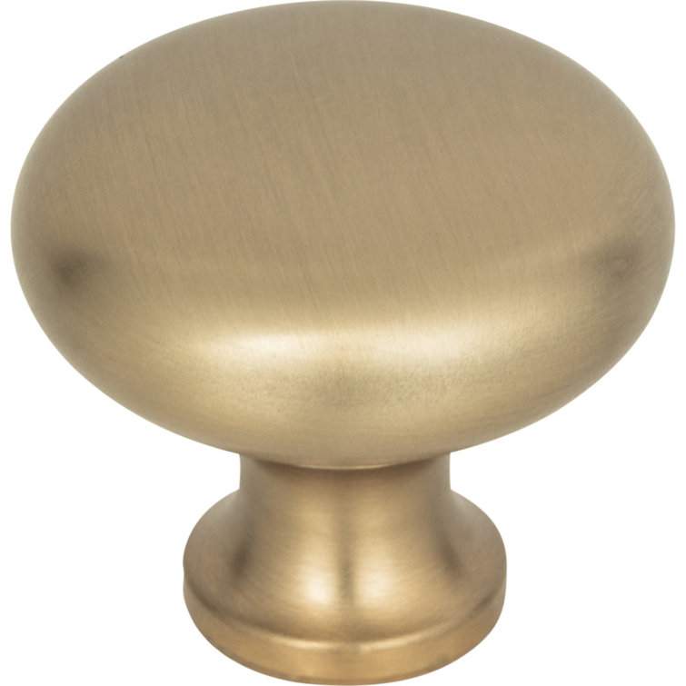 Champagne Gold Round Traditional Cabinet Knob with Mounting Hardware