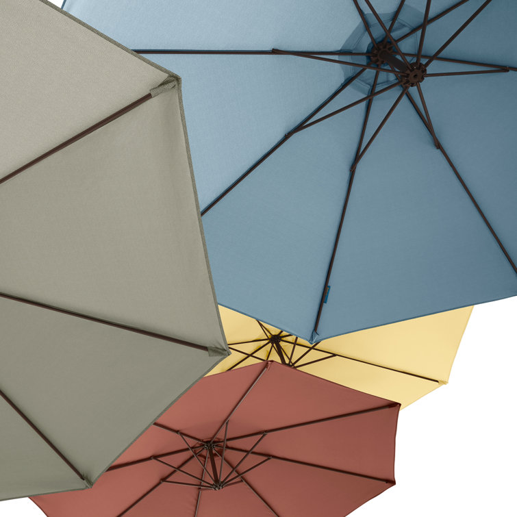 Moon Rock 10-Foot Cantilever Patio Umbrella with Gray Canopy