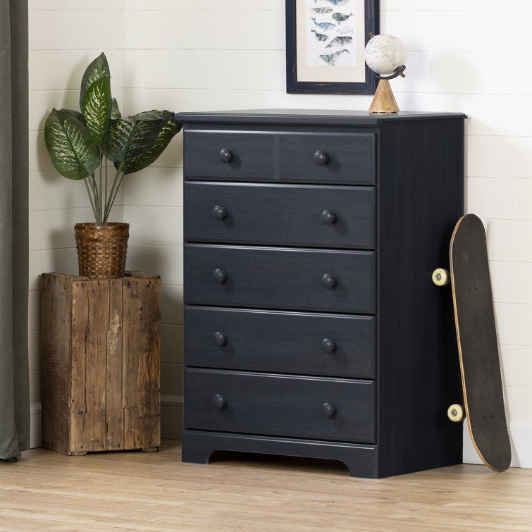 Blueberry Coastal 5-Drawer Kids' Chest