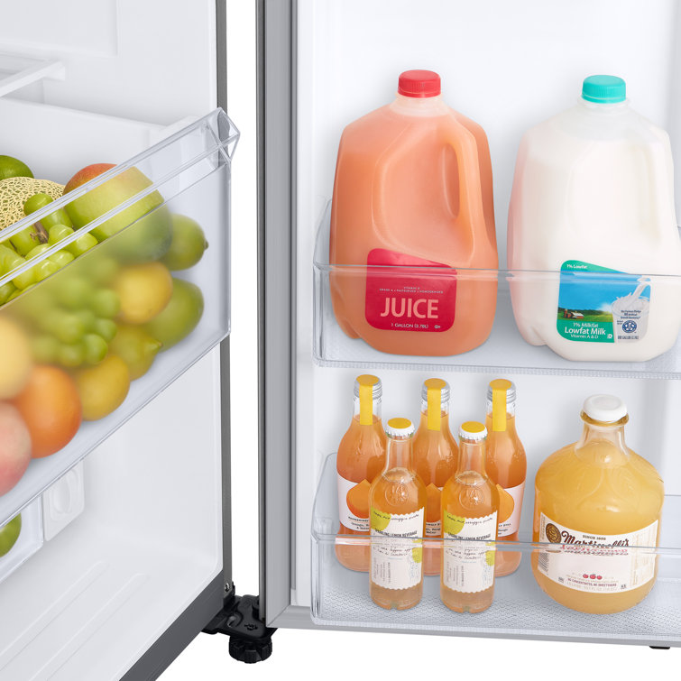 Stainless Steel Smart Side-by-Side Refrigerator with Media Center
