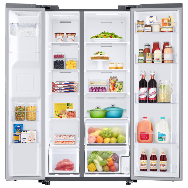 22 cu. ft. Stainless Steel Side-by-Side Refrigerator with Ice Maker
