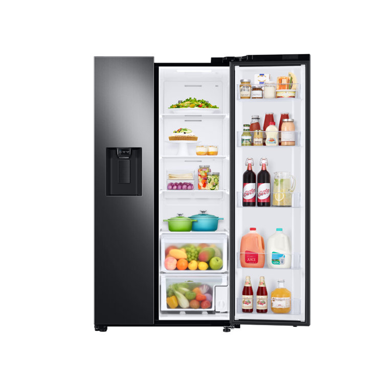 27.4 cu. ft. Black Stainless Steel Side-by-Side Refrigerator with Ice Maker