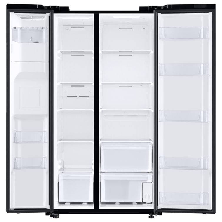 27.4 cu. ft. Black Stainless Steel Side-by-Side Refrigerator with Ice Maker