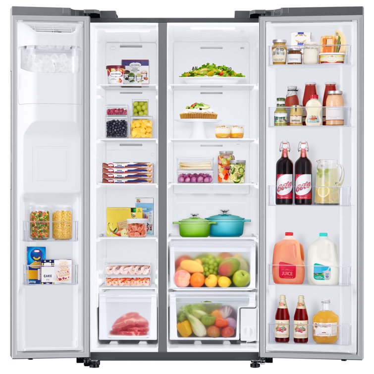 27.4 cu. ft. Stainless Steel Side-by-Side Refrigerator with Ice Maker