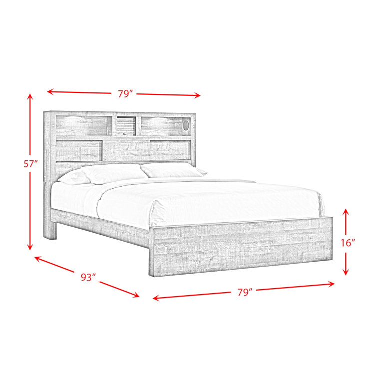 Beckett Medium Brown Wood 6-Piece Bedroom Set with Bluetooth