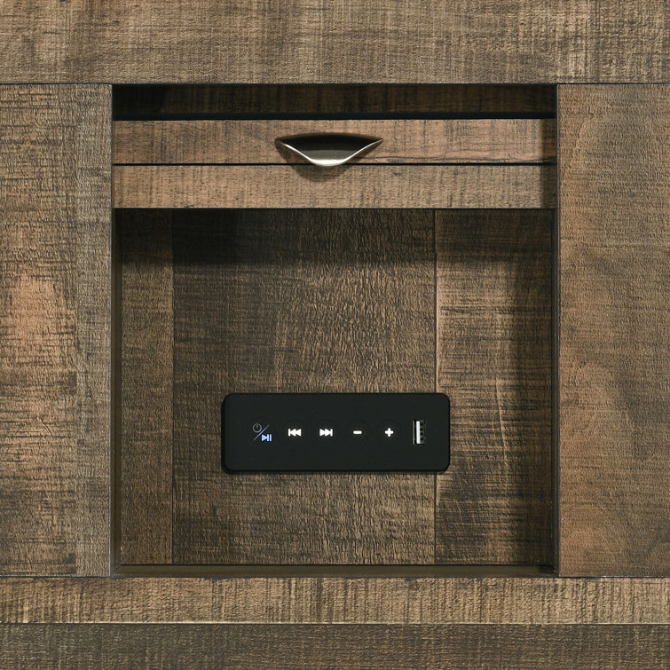 Beckett Transitional Queen Panel Bedroom Set with Bluetooth and Mood Lighting