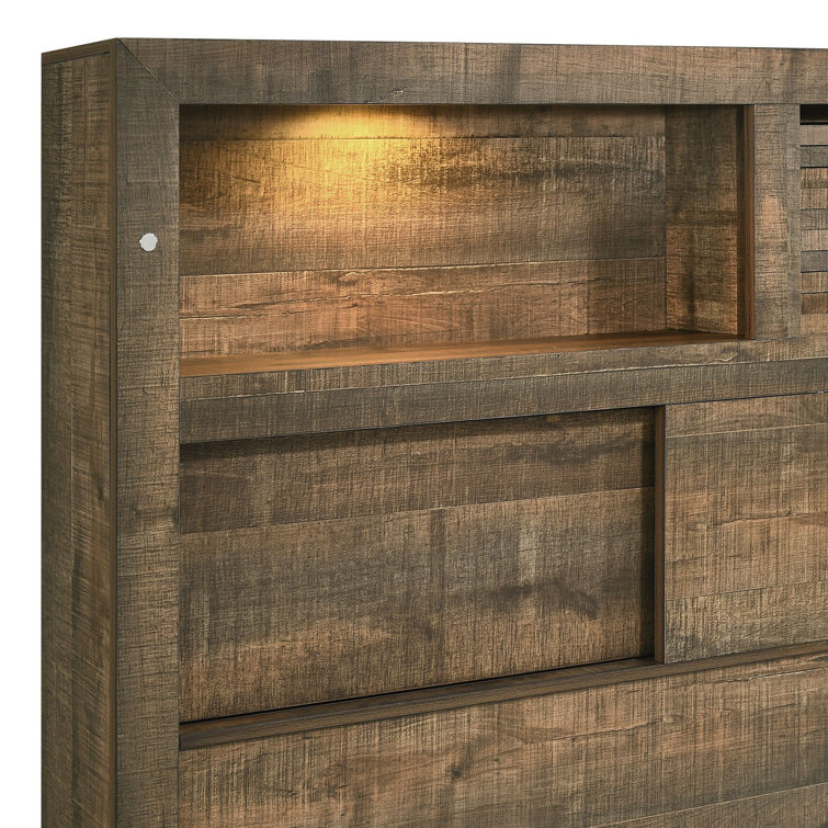 Beckett Transitional Queen Panel Bedroom Set with Bluetooth and Mood Lighting