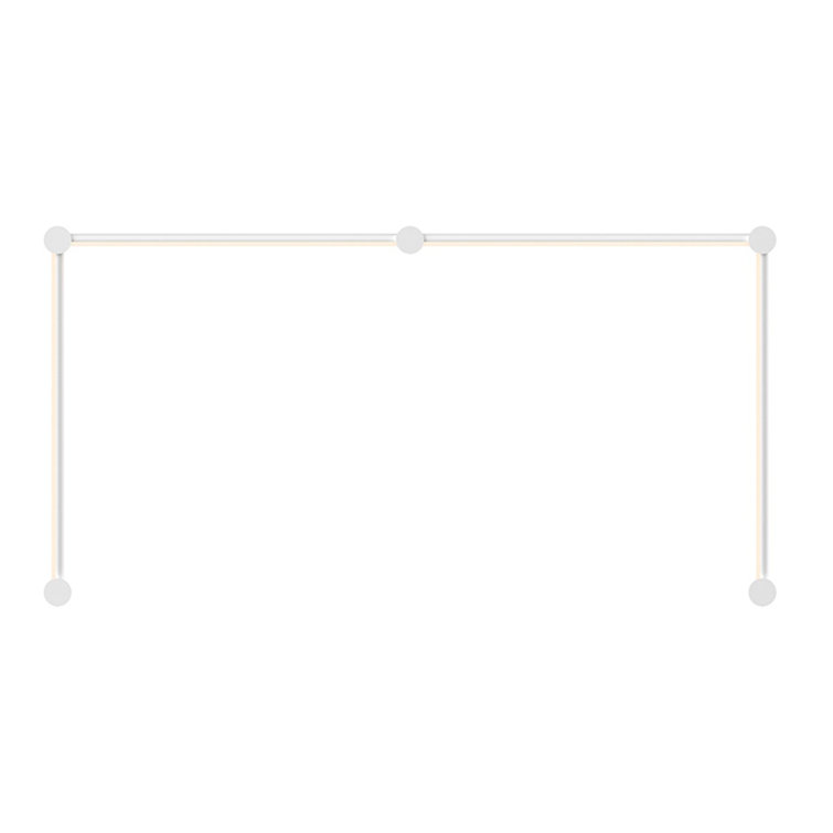 Satin White Chrome Dimmable LED Wall Sconce