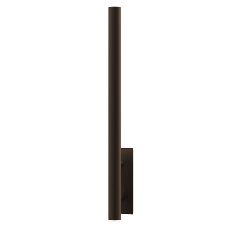 Elegant Bronze Cylinder LED Wall Sconce, Dimmable 40" Height