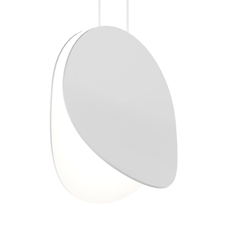 Satin White Aluminum LED Bowl Pendant Light for Indoor/Outdoor Use