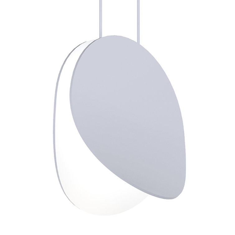 Malibu Discs Dove Gray Aluminum LED Indoor/Outdoor Bowl Pendant