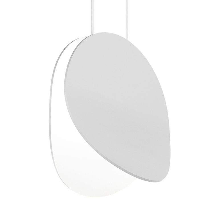 Satin White Aluminum LED Bowl Pendant Light for Indoor/Outdoor Use