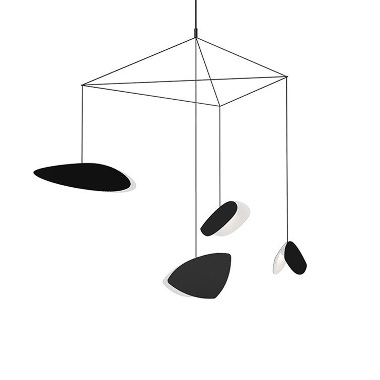 Satin Black Aluminum LED Pendant Light with Unique Design