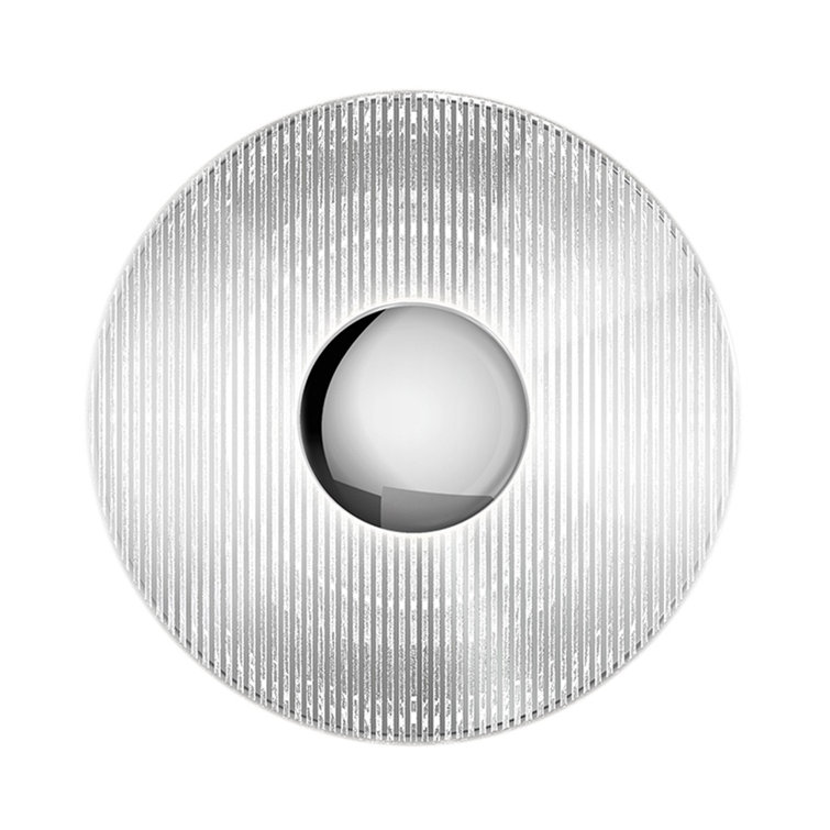 Sleek Polished Chrome Dimmable LED Wall Sconce with Clear Disc