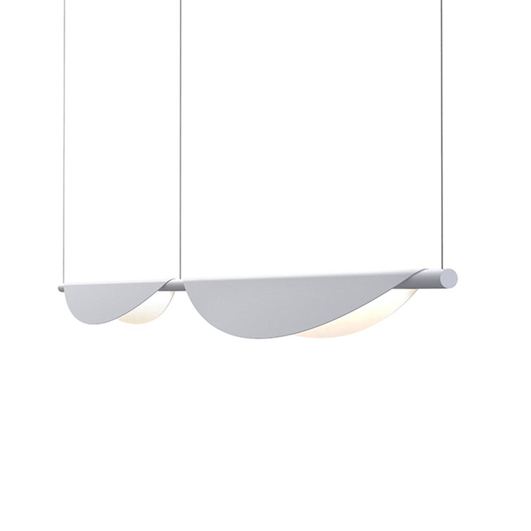 Tela 78'' Dove Gray LED Linear Indoor/Outdoor Statement Pendant