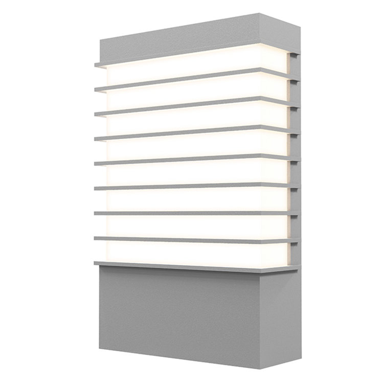Tawa Textured Gray and White LED Wall Sconce with Dimmable Light