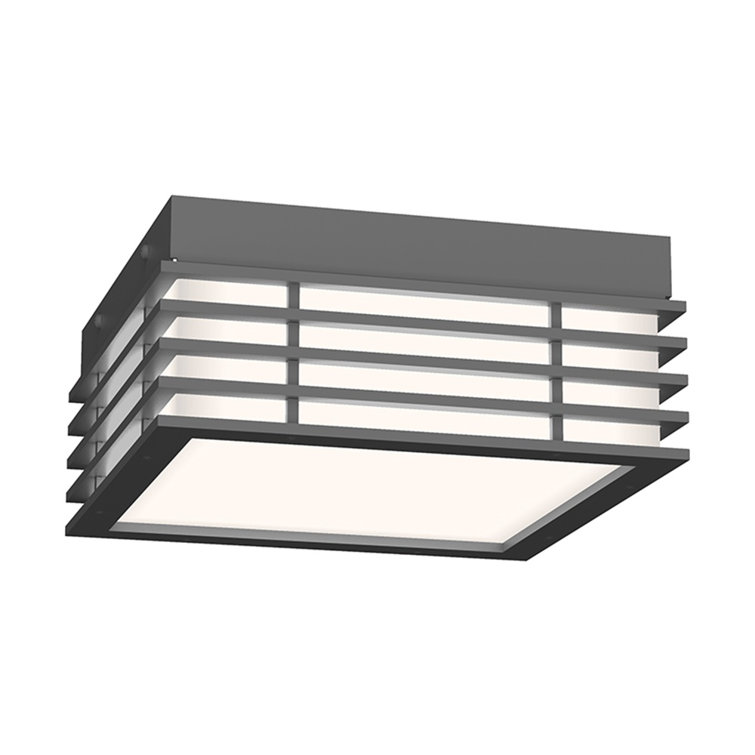 Marue Textured Gray Acrylic LED Flush Mount, 7.75 in