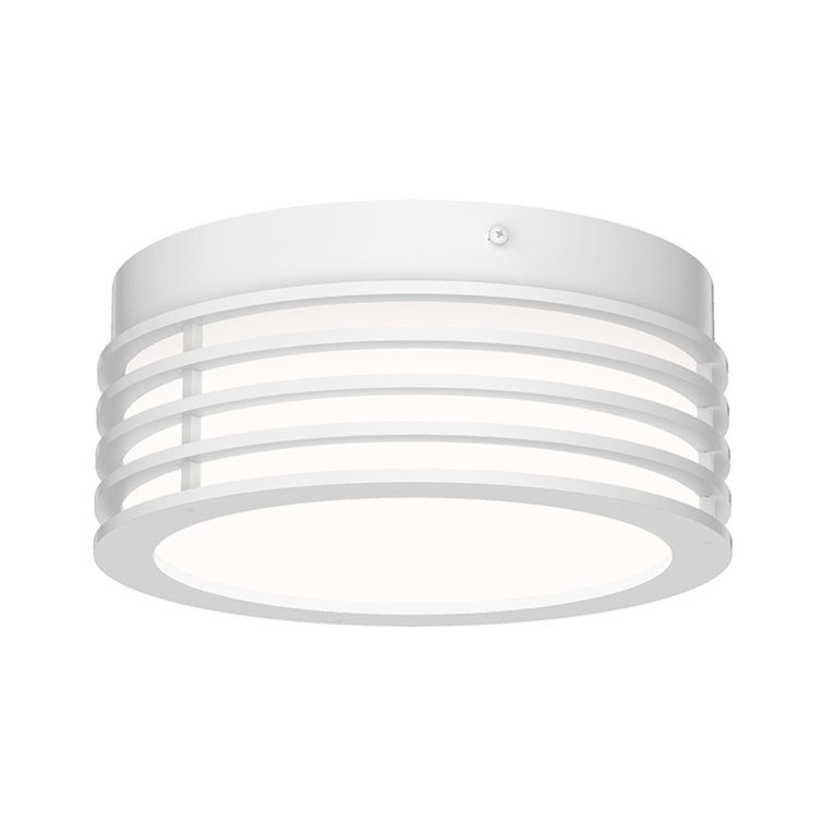 Marue Textured White Acrylic LED Flush Mount Light
