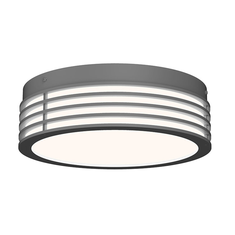 Textured Gray LED Flush Mount Ceiling Light