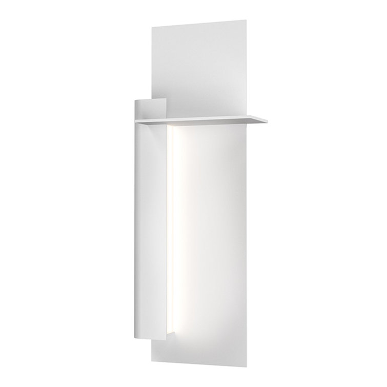 Textured White Aluminum LED Dimmable Wall Sconce, 20" High