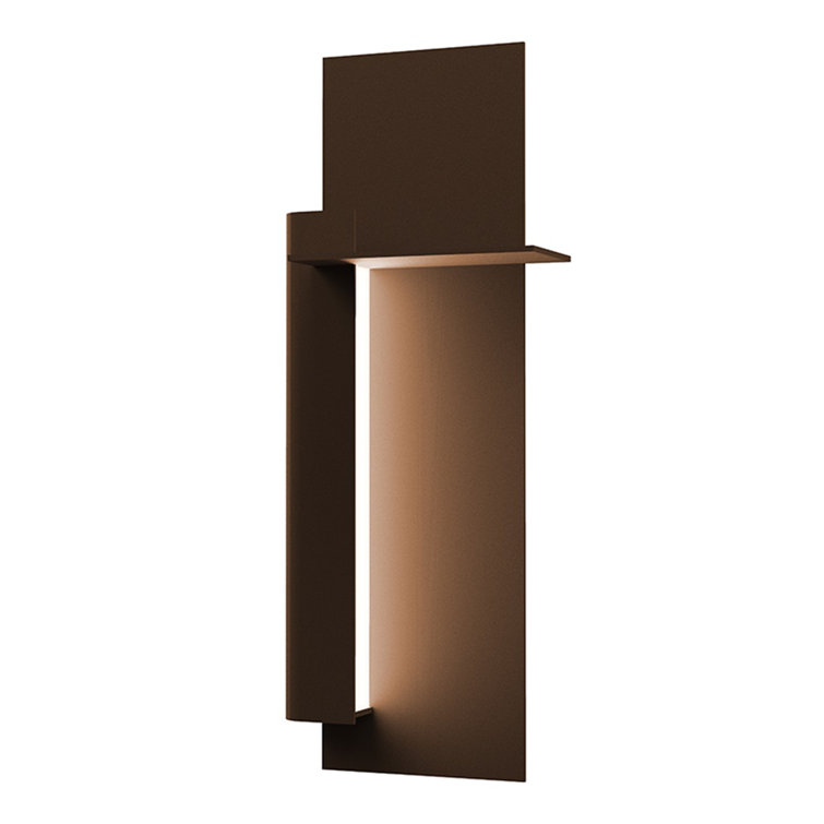 Textured White Aluminum LED Dimmable Wall Sconce, 20" High