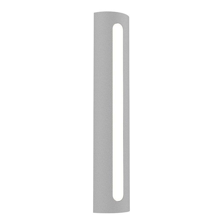 Porta Textured White Dimmable LED Wall Sconce, 18.25" H