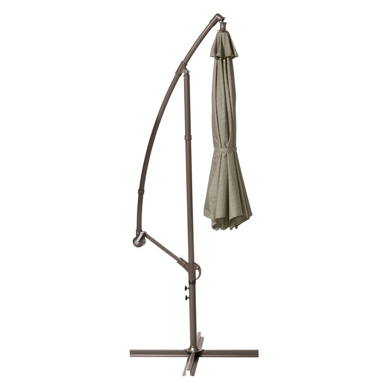 Moon Rock 10-Foot Cantilever Patio Umbrella with Gray Canopy