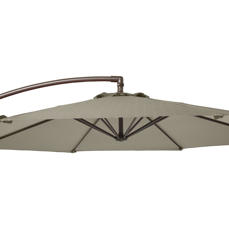 Moon Rock 10-Foot Cantilever Patio Umbrella with Gray Canopy