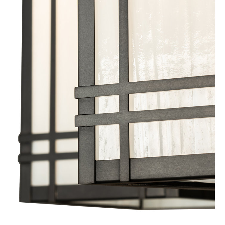 Prairie Mission White 4-Light Square Chandelier