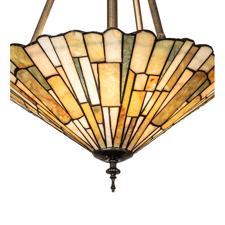 Delta Jadestone 21.5" Bronze Glass Semi-Flush Mount Light