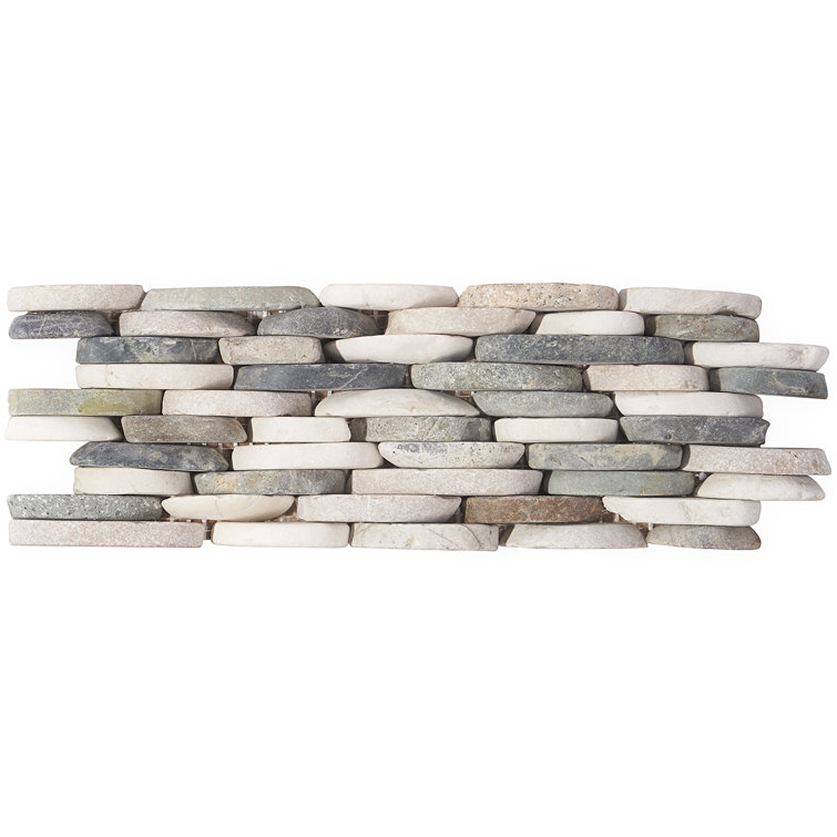 Picturesque 11" x 4" Natural Gray Slate Mosaic Tile
