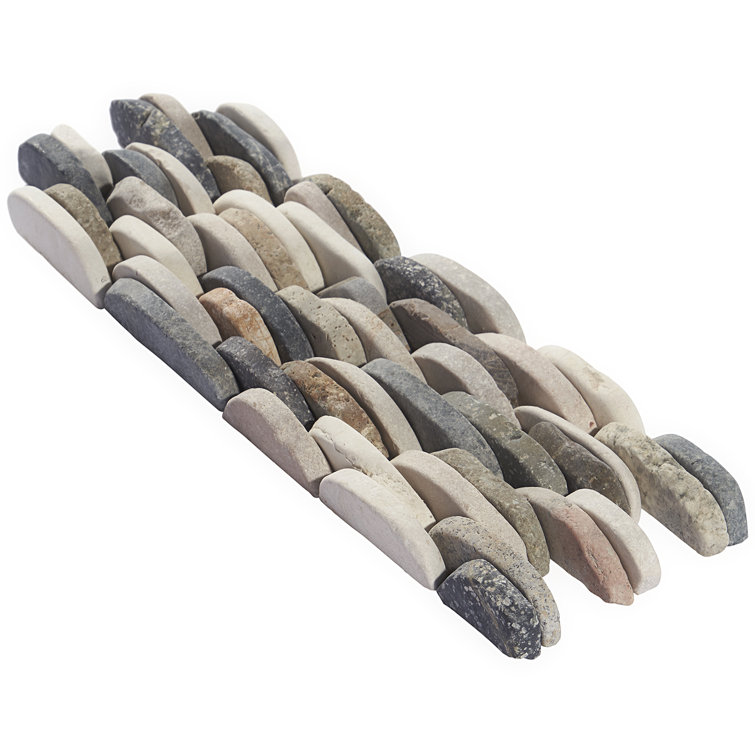 Picturesque 11" x 4" Natural Gray Slate Mosaic Tile