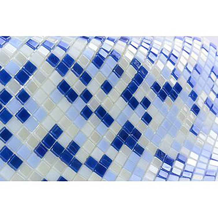 Galaxy Blue Iridescent Glass Mosaic Tile for Walls and Pools
