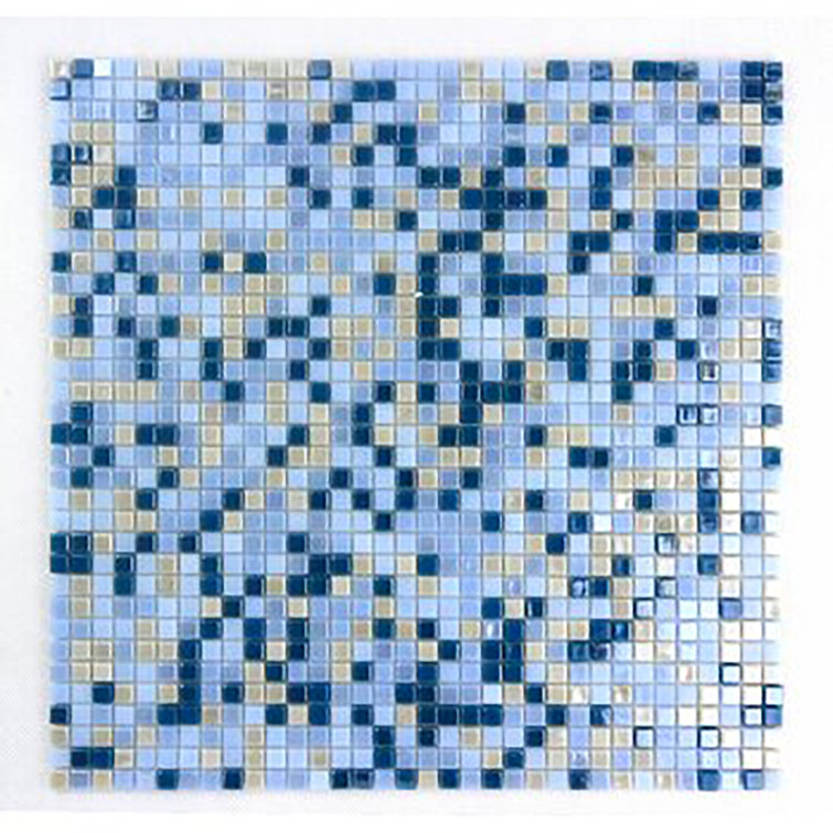 Galaxy Iridescent Blue Glass Mosaic Tile for Kitchen and Bathroom