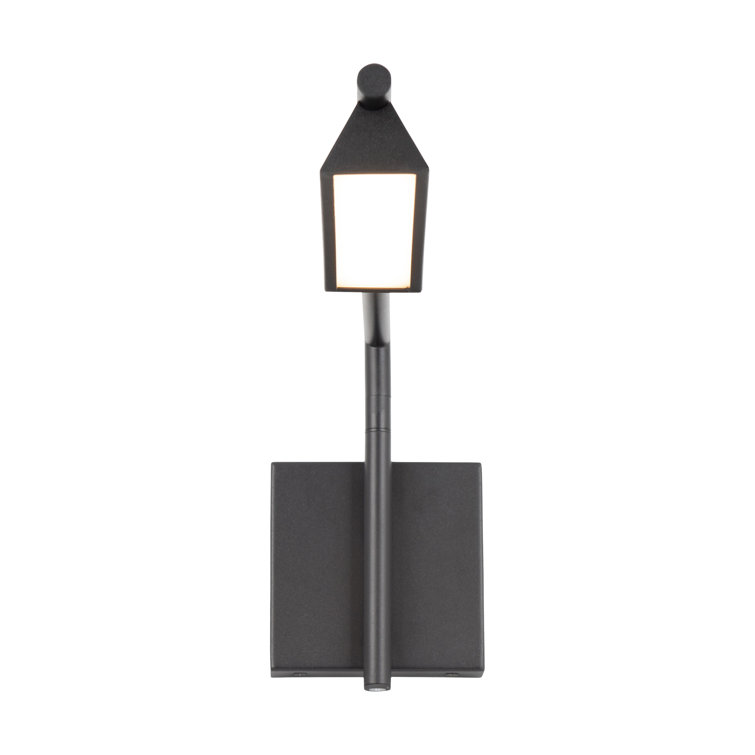 Hagert Black LED Swing Arm Wall Sconce with Dimmer